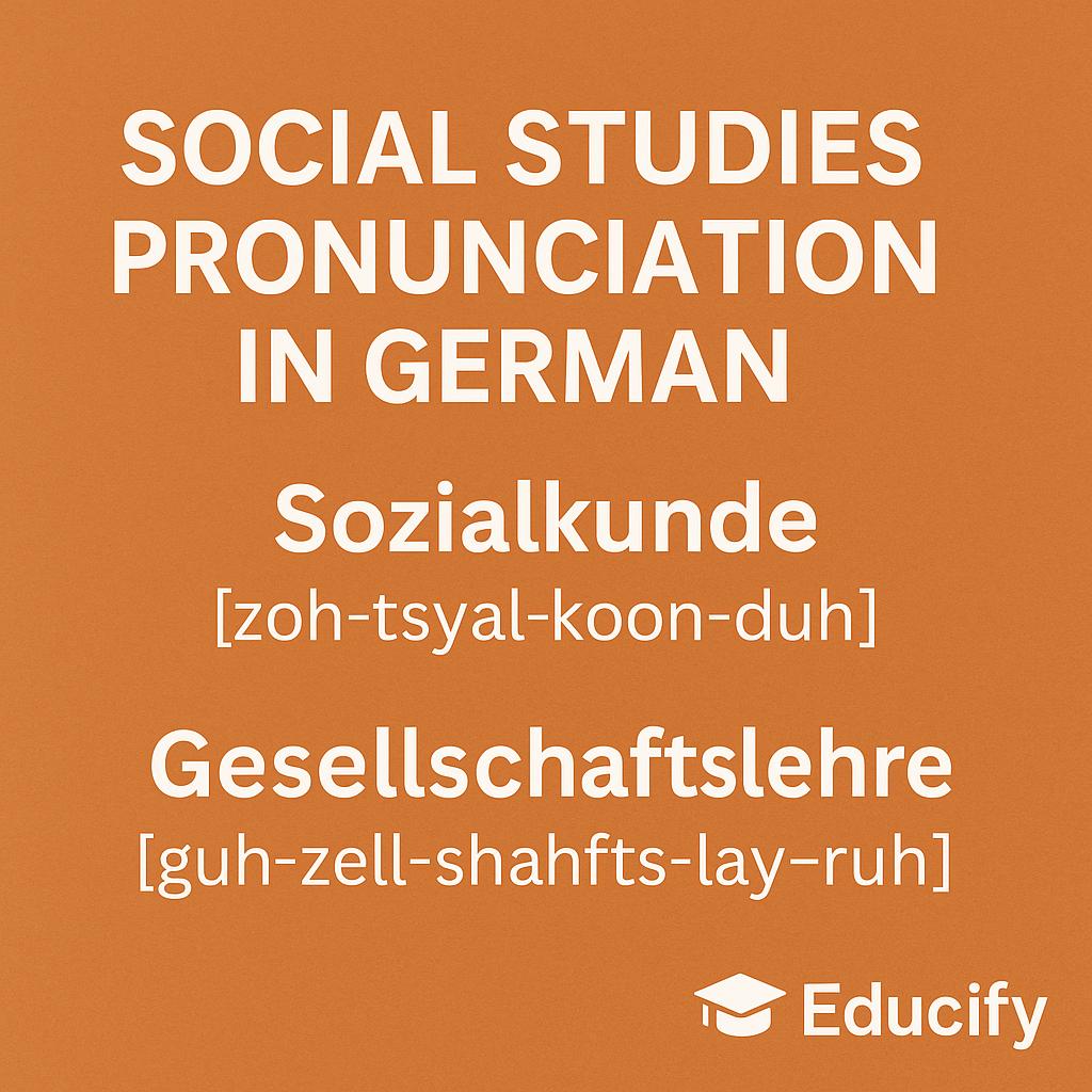 Social studies Pronunciation in German